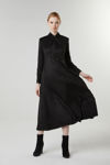Picture of Midi dress in suede fabric with elasticity BLACK