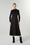 Picture of Midi dress in suede fabric with elasticity BLACK