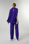 Picture of Scarf blouse in fine crepe with openings for sleeves. ROYAL