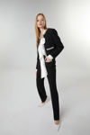 Picture of Pants in excellent quality crepe elastic BLACK