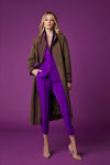 Picture of Unique coat , belt at the front and side vents in premium quality wool fabric MAUVE