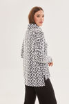 Picture of Blouse in jacquard knitted printed fabric BLACK