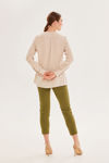 Picture of Long blouse with V-neck and cuffed sleeves VANILIA