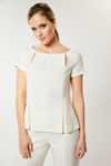 Picture of Blouse with pleats in very good quality boucle cotton VANILIA