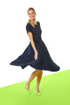 Picture of New dress in light crepe with stretch in a lovely line BLUE