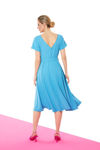 Picture of New dress in light crepe with stretch in a lovely line TURQUOISE