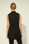 Picture of Sleeveless blouse in viscose satin BLACK