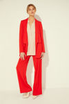 Picture of Trousers in fine crepe with wide elastic at the waist RED