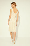 Picture of ace dress with tongues at hem BEIGE
