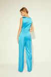Picture of Jumpsuit in heavy satin stretch TURQUOISE