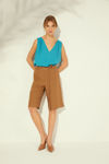 Picture of V-neck viscose top TURQUOISE
