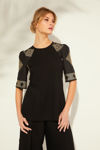 Picture of Blouse in flame cotton BLACK