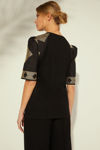 Picture of Blouse in flame cotton BLACK
