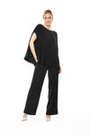 Picture of Crepe pants in a straight line BLACK