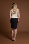Picture of Pencil dress with horizontal cuts BEIGE