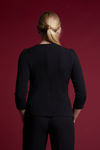 Picture of Stylized stretch jacquard top BLACK