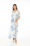 Maxi φόρεμα κλος σε floral print μπλε