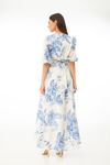 Maxi φόρεμα κλος σε floral print μπλε