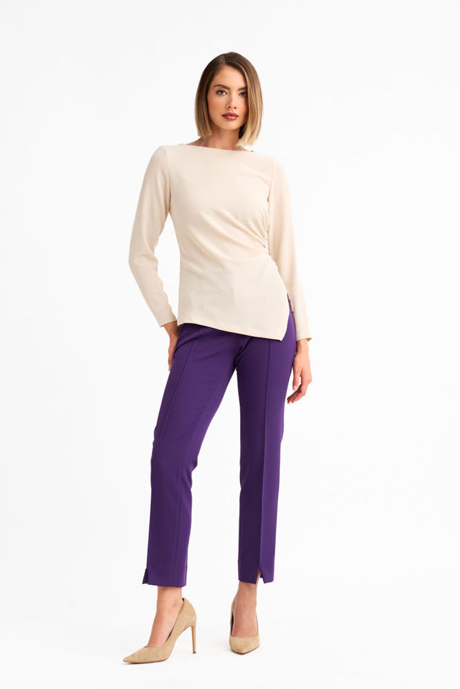 Μπλούζα από Γκοφρέ Ελαστικό Ύφασμα  βανιλια