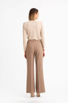 Παντελόνι καμπάνα κρεπ μπεζ