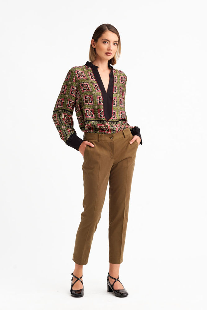 Παντελόνι Chinos BELLA P χακι