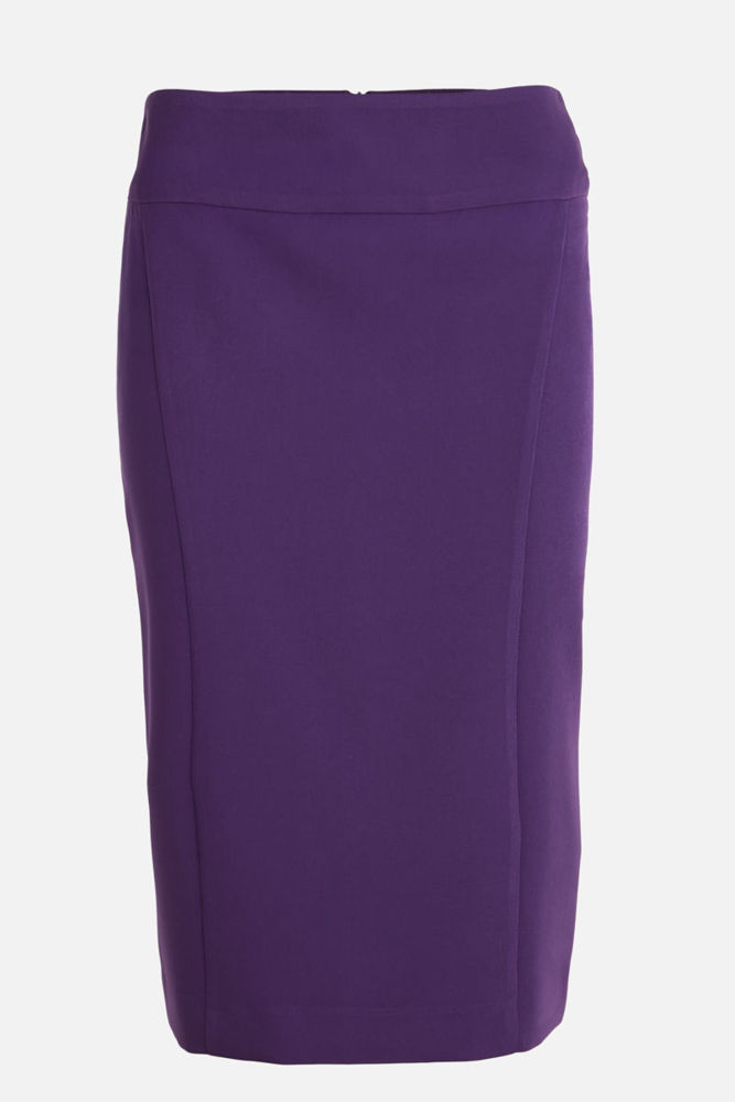 Φούστα pencil σε κρεπ ελαστικό μωβ