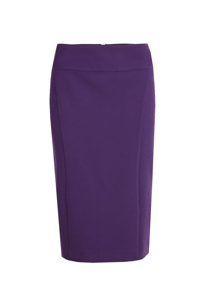 Φούστα pencil σε κρεπ ελαστικό μωβ
