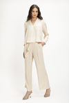 Παντελόνα Wide-Leg από Lyocell με Διακοσμητική Ζώνη βανιλια