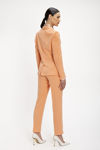 Κρεπ ελαστικό παντελόνι με λάστιχο peach