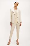 Safari σακάκι σε ελαστική βαμβακερή καμπαρντίνα βανιλια
