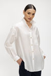 Πουκάμισο με γιακά και χρυσά κουμπιά λευκο