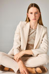 Μπλούζα από βελούδινο ελαστικό ύφασμα  μπεζ